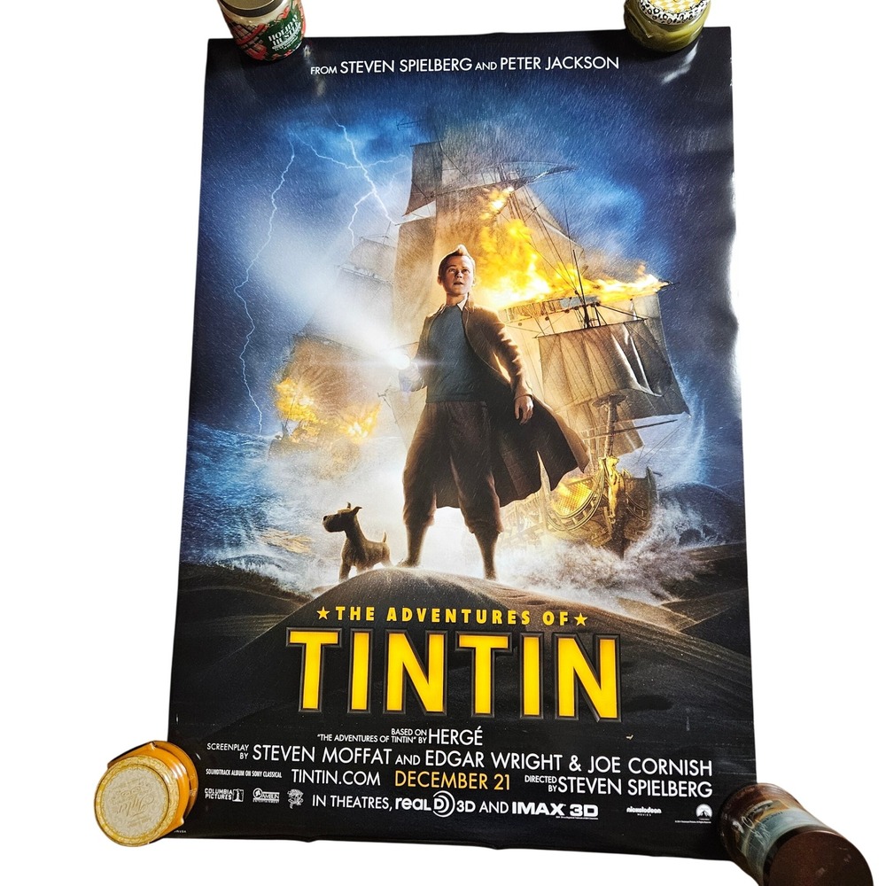 The Adventures Of Tintin 2011 Promo Movie Poster 27x40 Jamie Bell, Andy Serkis